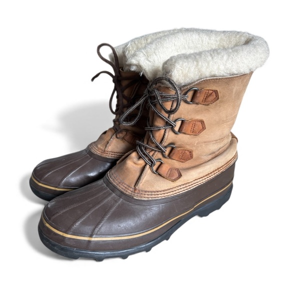 Sorel Other - Sorel Vintage Caribou Waterproof Winter Snow Boots Warm Outdoor Shoes Brown 13